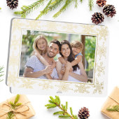 クリスマスエレガント金ゴールドホリデーシンプルスノーフレーク 箔シーズンカード