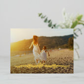 クリスマスエレガント金ゴールドミスタントー写真 箔シーズンカード (立ち正面)