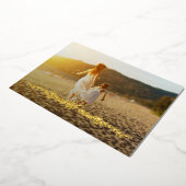 クリスマスエレガント金ゴールドミスタントー写真 箔シーズンカード (回転した状態)