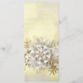 クリスマスエレガント金ゴールド雪結婚片のメニュー メニュー (裏面)