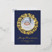 クリスマスエレガント金箔はがき 箔シーズンポストカード (正面/裏面)