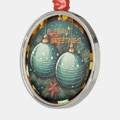 クリスマスエレガント飾り メタルオーナメント (左)