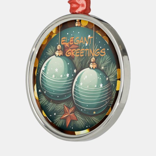 クリスマスエレガント飾り メタルオーナメント (左)