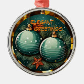 クリスマスエレガント飾り メタルオーナメント (正面)