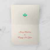 クリスマスエレガント鹿グリーティングカード カード (内部)