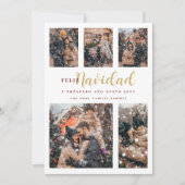 クリスマスエレガント6スペインの写真数々のコラージュ シーズンカード (正面)