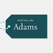 クリスマスエレガント | モダントレンディーおもしろい対 ギフトタグ (裏面横)