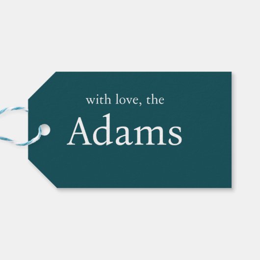 クリスマスエレガント | モダントレンディーおもしろい対 ギフトタグ (裏面横)