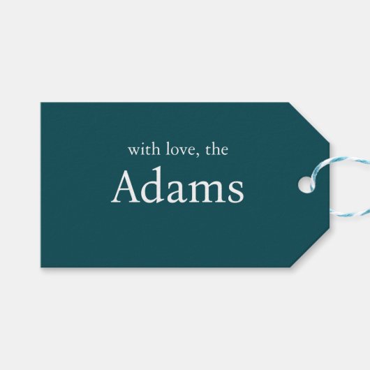 クリスマスエレガント | モダントレンディーおもしろい対 ギフトタグ (正面(横))