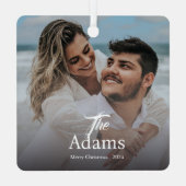 クリスマスエレガント | モダントレンディーおもしろい対 メタルオーナメント (裏面)