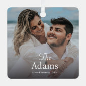 クリスマスエレガント | モダントレンディーおもしろい対 メタルオーナメント (正面)