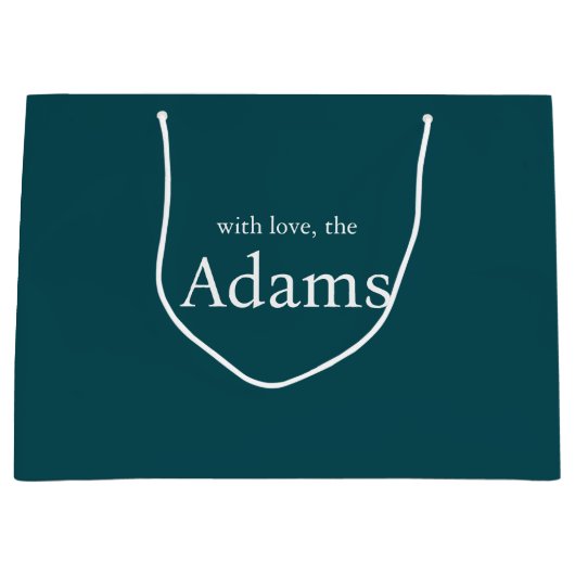 クリスマスエレガント | モダントレンディーおもしろい対 ラージペーパーバッグ (正面)