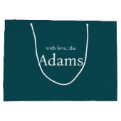 クリスマスエレガント | モダントレンディーおもしろい対 ラージペーパーバッグ (裏面)