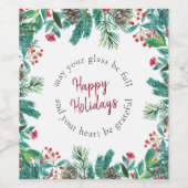 クリスマスエレガント ワインラベル (シングルラベル)