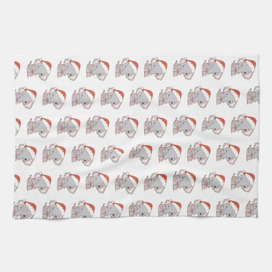 クリスマスエレファントキッチンタオル キッチンタオル (横)