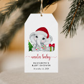 クリスマスエレファントサンタ男の赤ちゃんシャワーサンキュー ギフトタグ