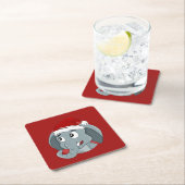 クリスマスエレファントマンガースクエア紙コースター スクエアペーパーコースター (インサイチュ)