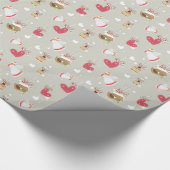 クリスマスエレメントの折り返し紙 ラッピングペーパー (角)