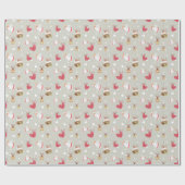 クリスマスエレメントの折り返し紙 ラッピングペーパー (フラット)