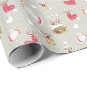 クリスマスエレメントの折り返し紙 ラッピングペーパー (ロールコーナー)