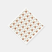 クリスマスエレメントを持つ金ゴールドリースのサンタ スタンダードカクテルナプキン (角)