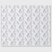 クリスマスエレメントウィンター雪だるまラッピング紙 ラッピングペーパー (フラット)