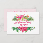 クリスマスエレメントクリスマスパーティー 出欠カード (正面/裏面)