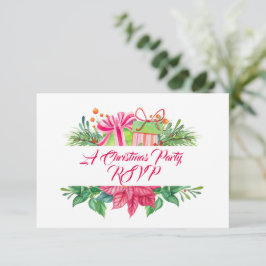 クリスマスエレメントクリスマスパーティー 出欠カード