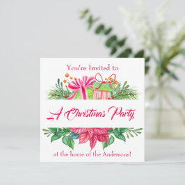 クリスマスエレメントクリスマスパーティー 招待状