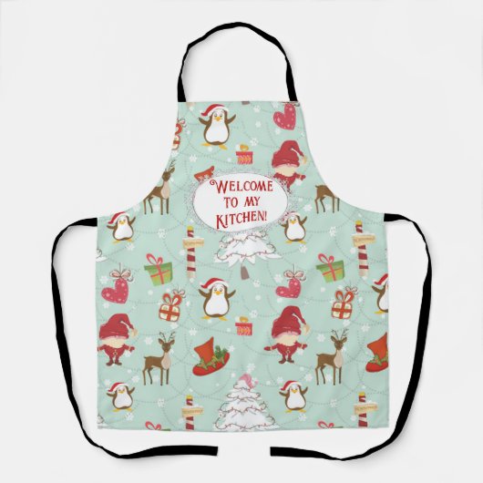 クリスマスエレメントトナカイ小人 エプロン (正面)