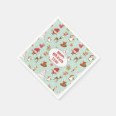 クリスマスエレメントトナカイ小人 スタンダードカクテルナプキン (角)