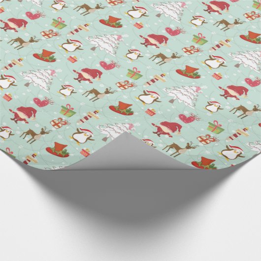 クリスマスエレメントトナカイ小人 ラッピングペーパー (角)
