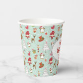 クリスマスエレメントトナカイ小人 紙コップ (正面)