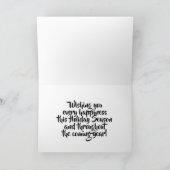 クリスマスエレメントハッピーホリデーグリーティングカード カード (内部)