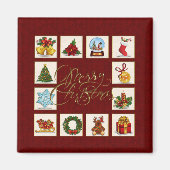 クリスマスエレメント磁石 マグネット (正面)