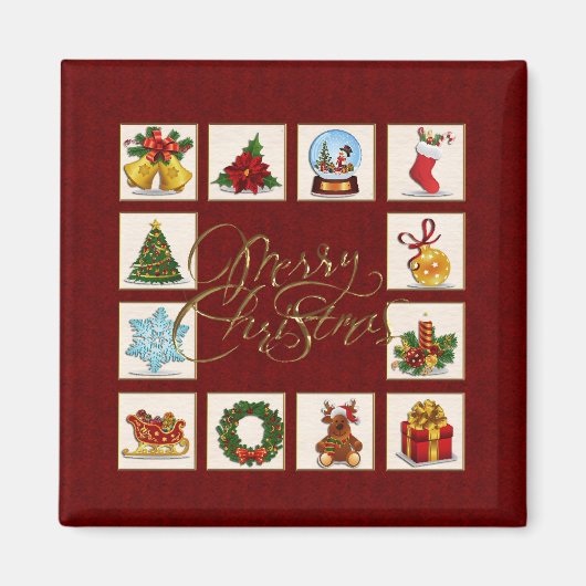 クリスマスエレメント磁石 マグネット (正面)