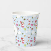 クリスマスエレメント雪だるまパターン 紙コップ (裏面)