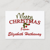 クリスマスエンクロージャカード/ラベル- SRF エンクロージャーカード (裏面)