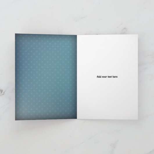 クリスマスエンジェルとリース シーズンカード (内部)