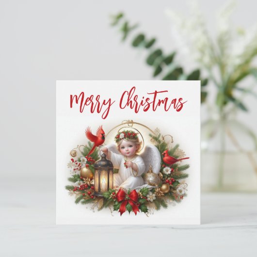 クリスマスエンジェルと深紅色 カード (スタンド正面)