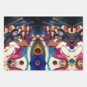 クリスマスエンジェルの宝石を作るカラフル音楽 ラッピングペーパーシート (正面3)