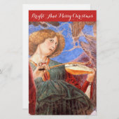 クリスマスエンジェルを作る音楽及び弦楽器 便箋 (正面/裏面)