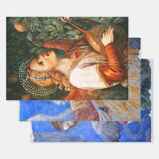 クリスマスエンジェルを作る音楽 ラッピングペーパーシート (セット)