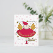 クリスマスエンジェルを手作りするDIY ポストカード (スタンド正面)