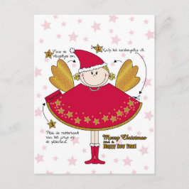 クリスマスエンジェルを手作りするDIY ポストカード