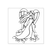 クリスマスエンジェルアートスタンプ ラバースタンプ (インプリント)