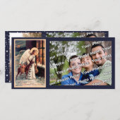 クリスマスエンジェルウィズディアーフォトカード シーズンカード (正面/裏面)