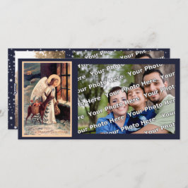 クリスマスエンジェルウィズディアーフォトカード シーズンカード