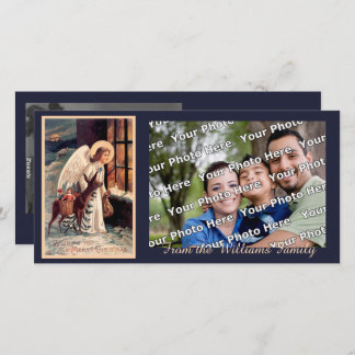 クリスマスエンジェルウィズディアーフォトカード シーズンカード