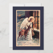 クリスマスエンジェルウィズディアー招待状 招待状 (正面)